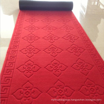 Anti-Skid Embossed Carpet with PVC Back for Corridor, Elevator